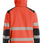 Blaklader High vis Softshell Winterjas 44002513 lichtgewicht softshell HiVis fluo rood-zwart(5599)