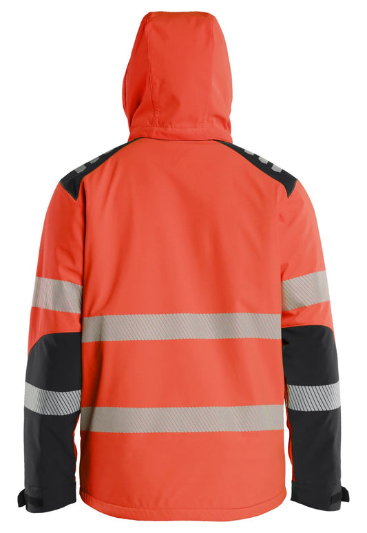 Blaklader High vis Winterjas 44002513 lichtgewicht softshell HiVis fluo rood-zwart(5599)