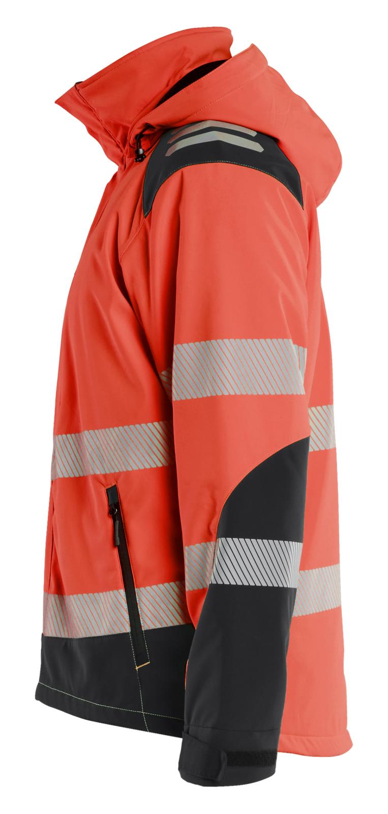 Blaklader High Vis Winterjas 44002513 lichtgewicht softshell HiVis fluo rood-zwart(5599)