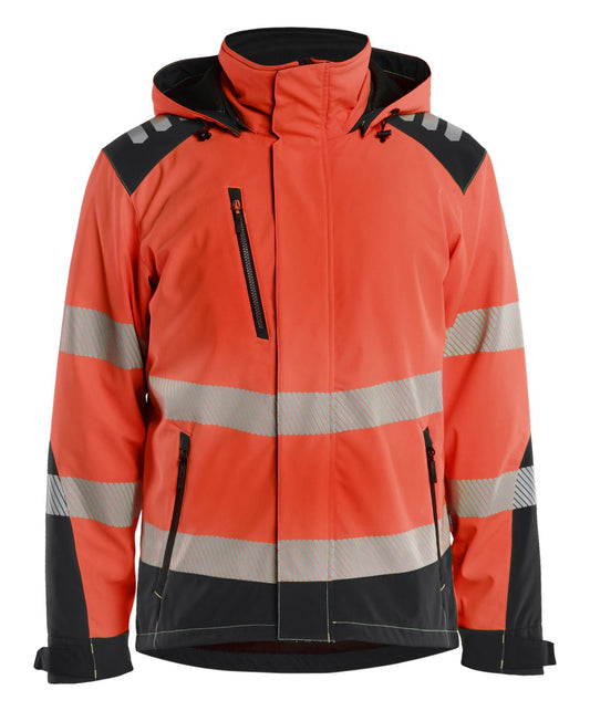 Blaklader High vis Softshell Winterjas 44002513 lichtgewicht softshell HiVis fluo rood-zwart(5599)