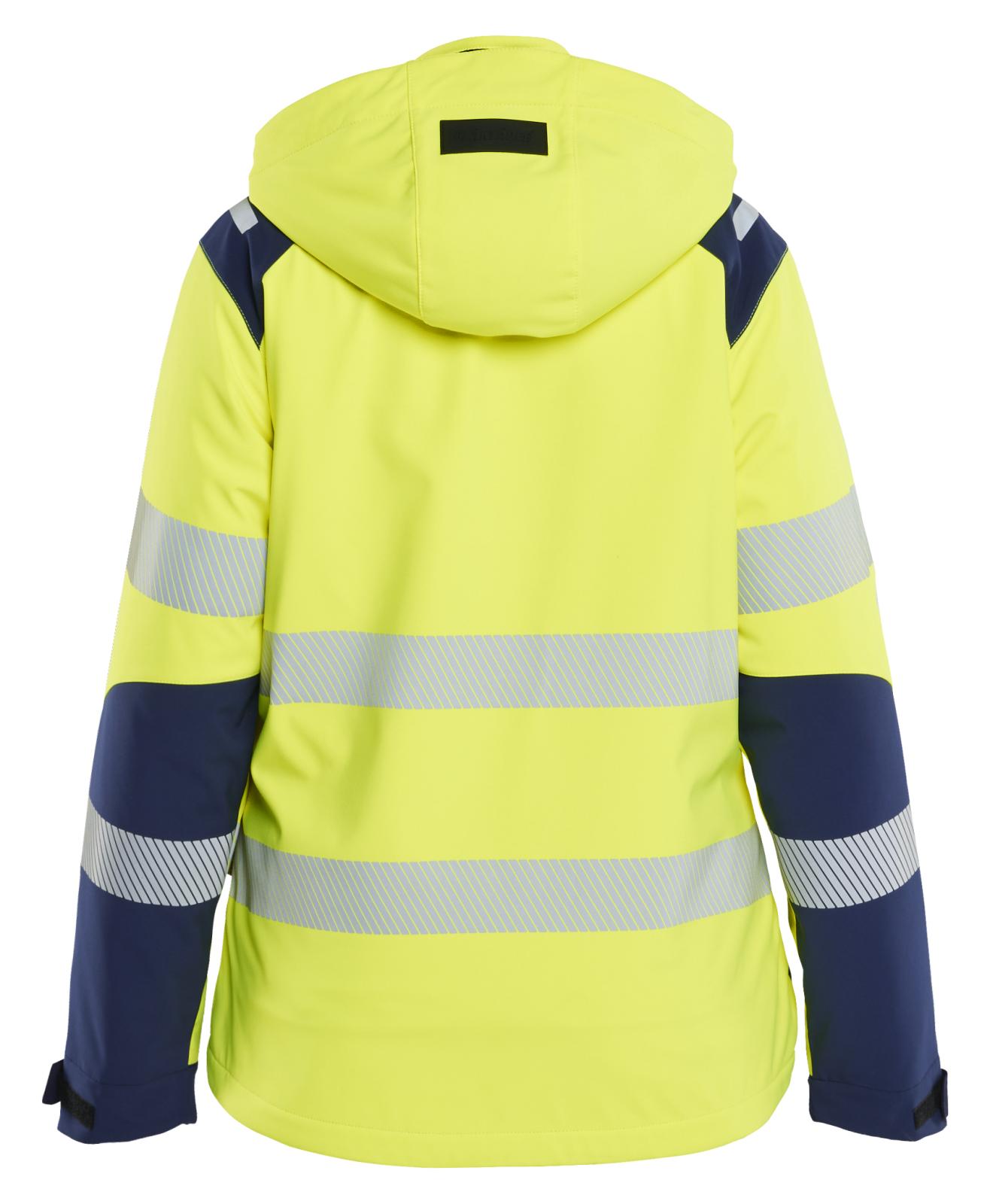 Blaklader High Vis Dames jassen 44012513 lichtgewicht softshell HiVis fluo geel-marineblauw(3389)