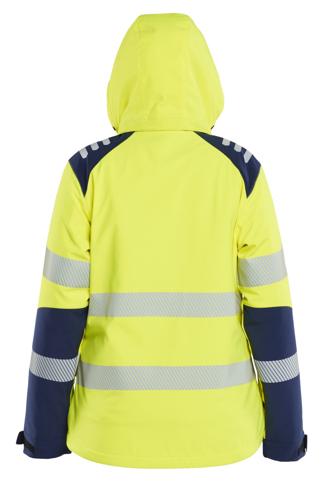 Blaklader High vis Softshell Dames jassen 44012513 lichtgewicht softshell HiVis fluo geel-marineblauw(3389)