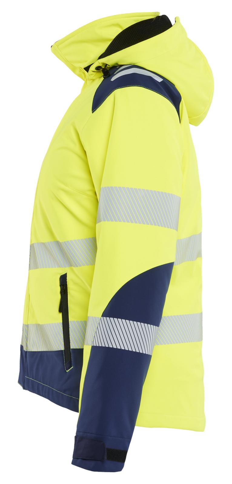 Blaklader High Vis Dames jassen 44012513 lichtgewicht softshell HiVis fluo geel-marineblauw(3389)