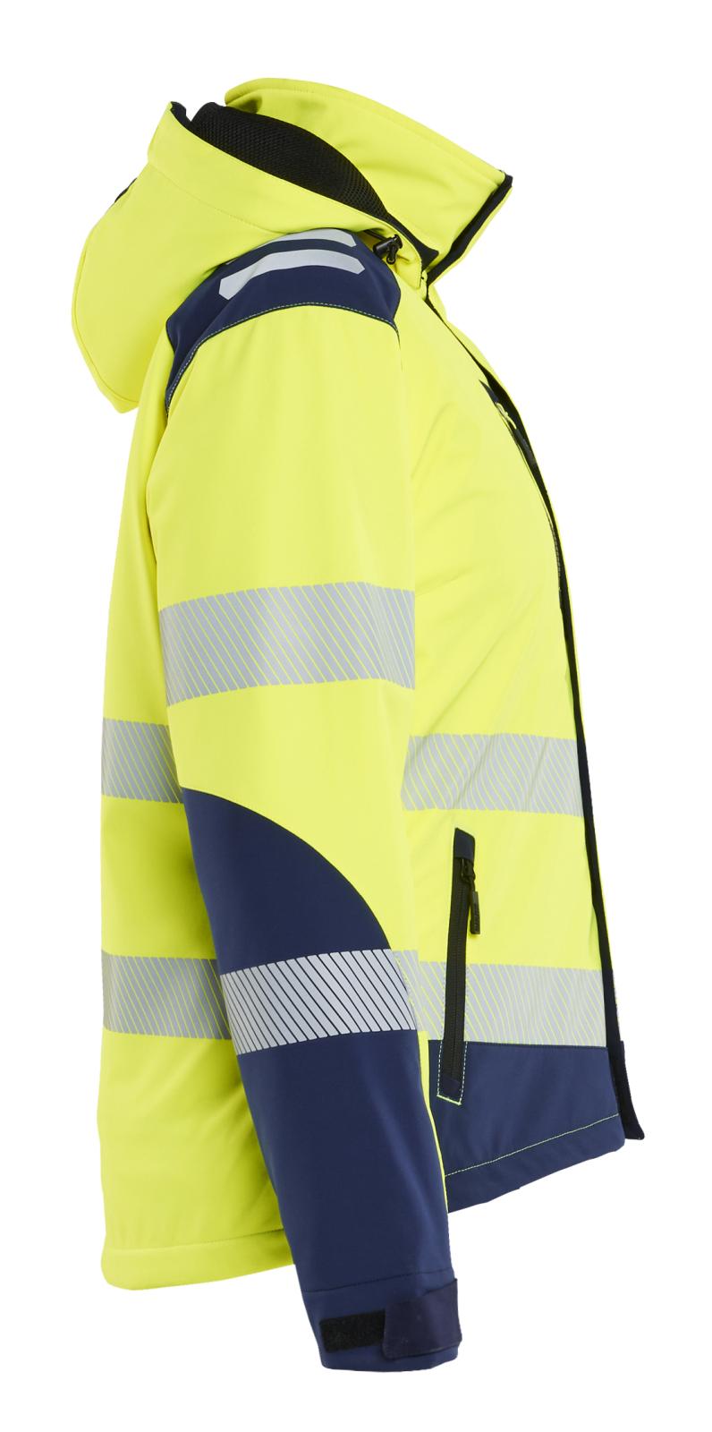 Blaklader High Vis Dames jassen 44012513 lichtgewicht softshell HiVis fluo geel-marineblauw(3389)