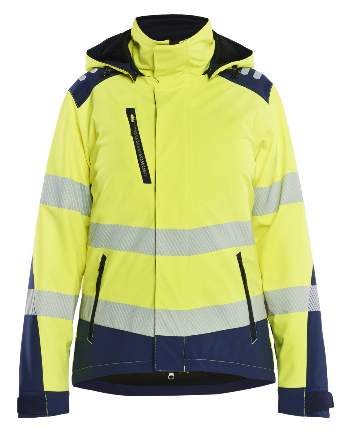Blaklader High Vis Dames jassen 44012513 lichtgewicht softshell HiVis fluo geel-marineblauw(3389)