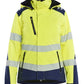 Blaklader High vis Dames jassen 44012513 lichtgewicht softshell HiVis fluo geel-marineblauw(3389)
