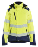 Blaklader High vis Dames jassen 44012513 lichtgewicht softshell HiVis fluo geel-marineblauw(3389)