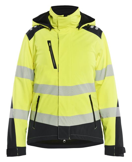 Blaklader High vis Softshell Dames jassen 44012513 lichtgewicht softshell HiVis fluo geel-zwart(3399)