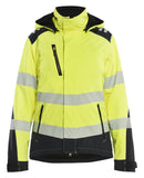 Blaklader High vis Softshell Dames jassen 44012513 lichtgewicht softshell HiVis fluo geel-zwart(3399)