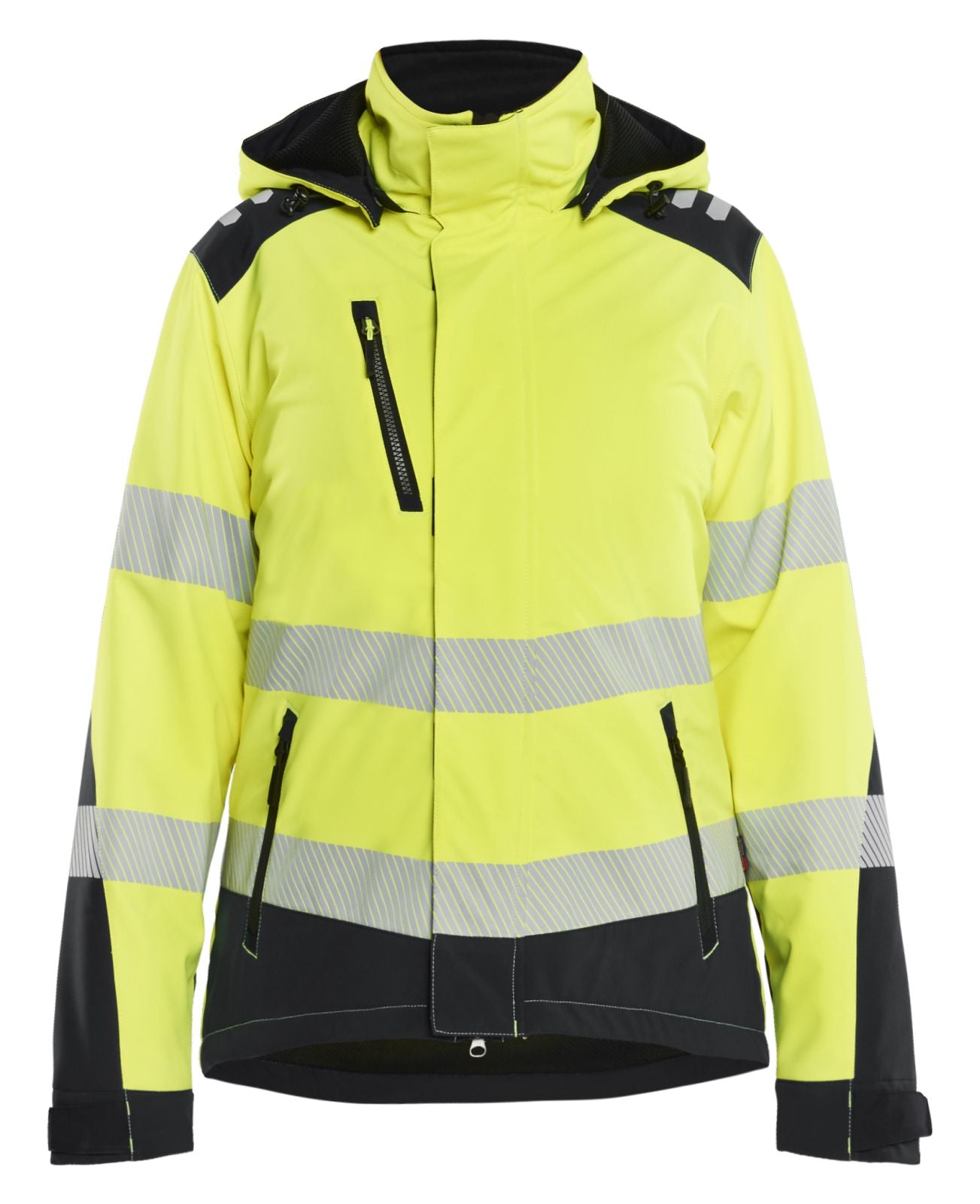 Blaklader High vis Softshell Dames jassen 44012513 lichtgewicht softshell HiVis fluo geel-zwart(3399)