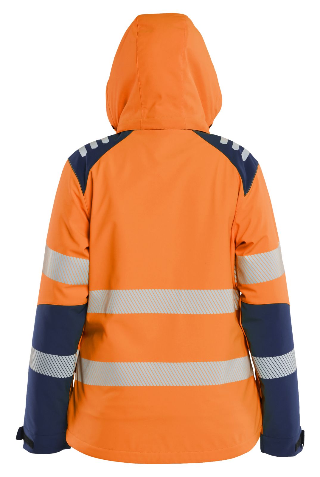 Blaklader High vis Softshell Dames jassen 44012513 lichtgewicht softshell HiVis fluo oranje-marineblauw(5389)