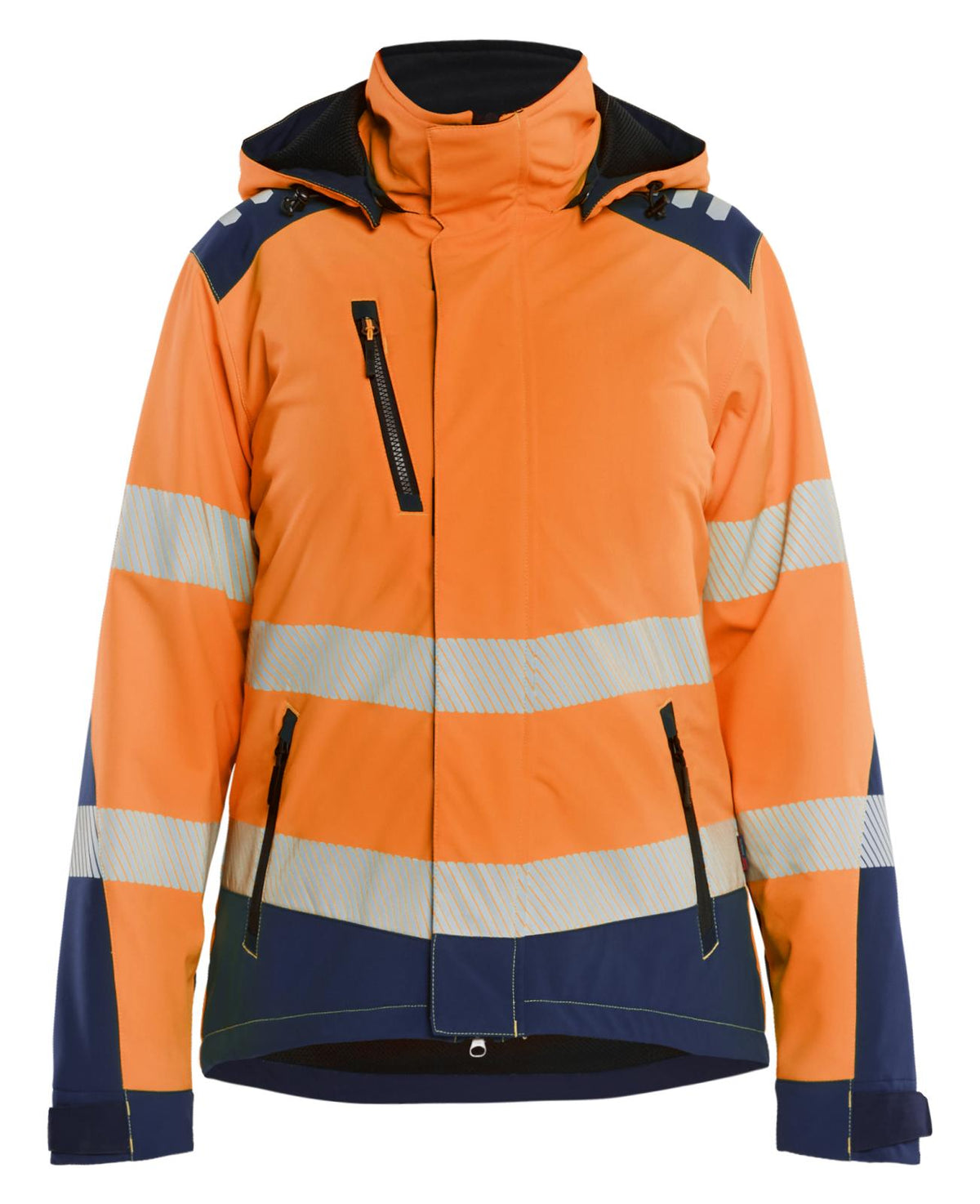 Blaklader High Vis Dames jassen 44012513 lichtgewicht softshell HiVis fluo oranje-marineblauw(5389)