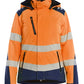 Blaklader High vis Softshell Dames jassen 44012513 lichtgewicht softshell HiVis fluo oranje-marineblauw(5389)