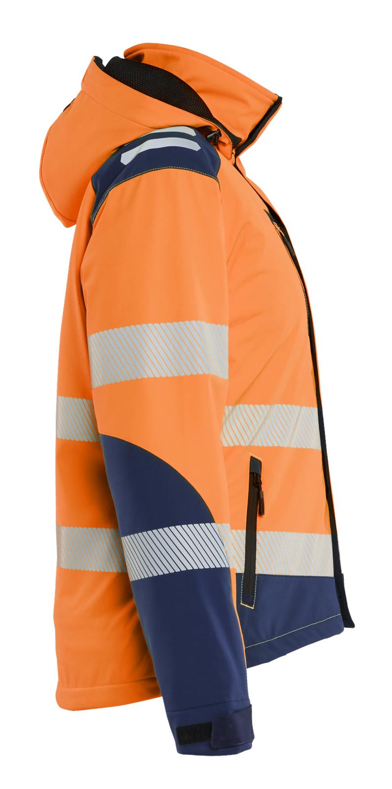 Blaklader High Vis Dames jassen 44012513 lichtgewicht softshell HiVis fluo oranje-marineblauw(5389)