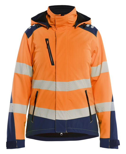 Blaklader High Vis Dames jassen 44012513 lichtgewicht softshell HiVis fluo oranje-marineblauw(5389)