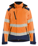 Blaklader High Vis Dames jassen 44012513 lichtgewicht softshell HiVis fluo oranje-marineblauw(5389)