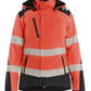Blaklader Dames High Vis Winterjas 44012513 lichtgewicht softshell HiVis fluo rood-zwart(5599)