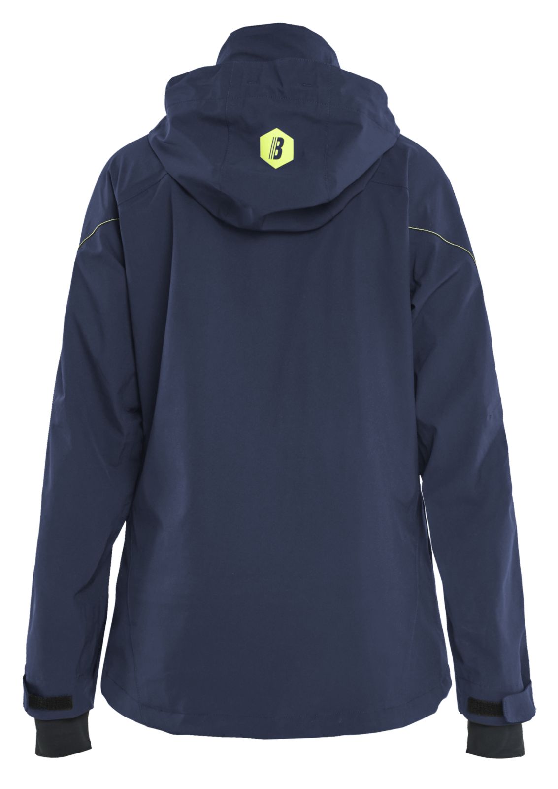 Blaklader Dames Jack 44031917 stretch shell donker marineblauw-fluo geel(8633)