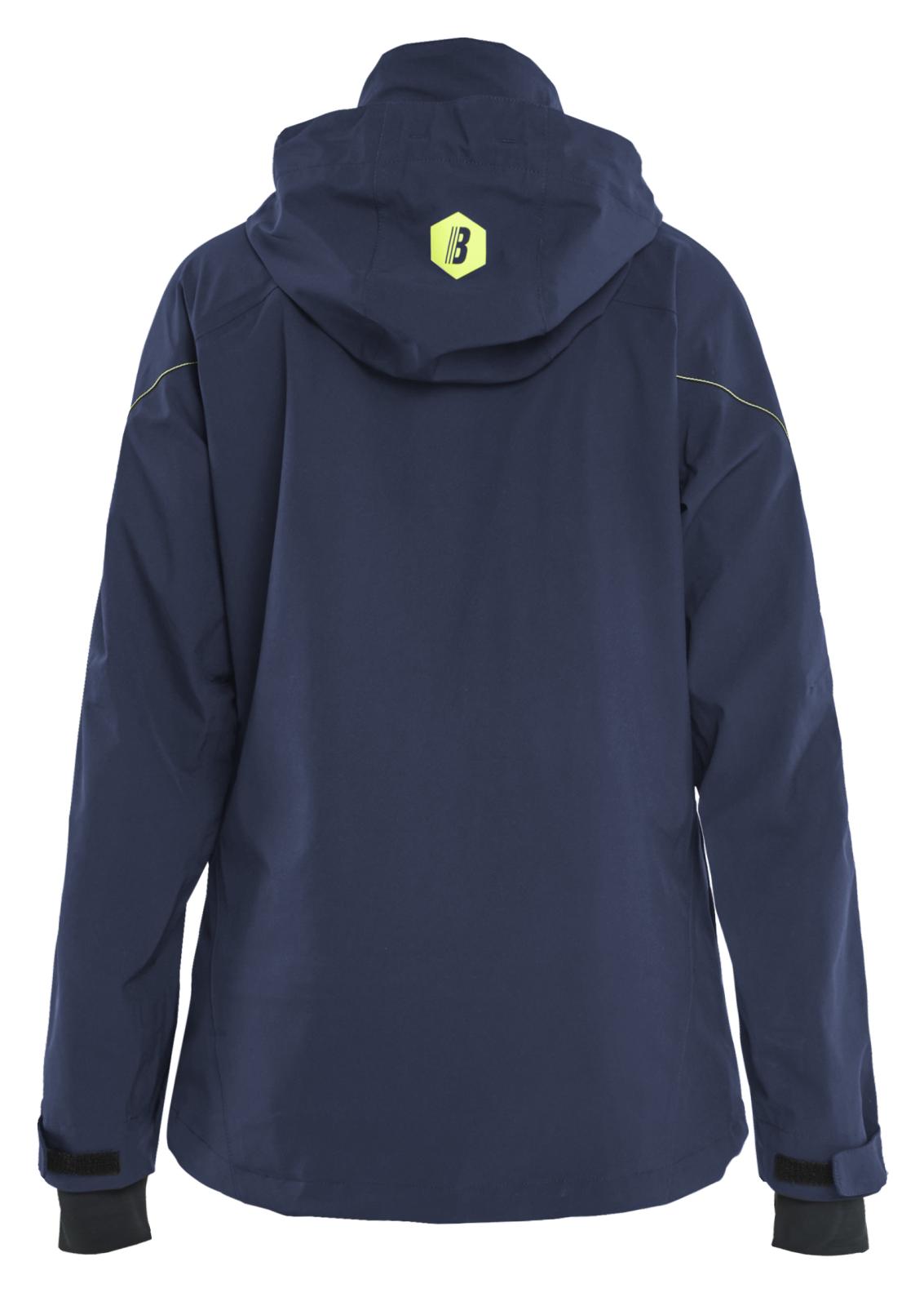 Blaklader Dames Jack 44031917 stretch shell donker marineblauw-fluo geel(8633)