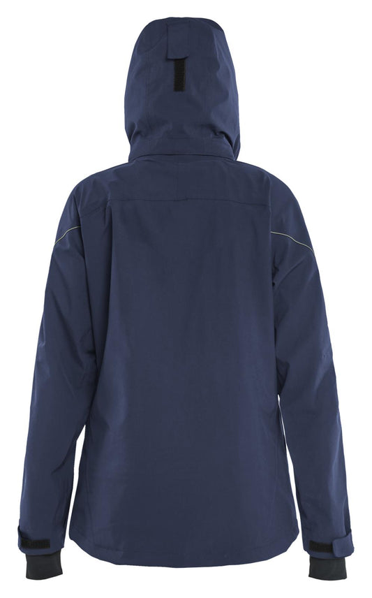 Blaklader Dames Jack 44031917 stretch shell donker marineblauw-fluo geel(8633)