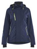 Blaklader Dames Jack 44031917 stretch shell donker marineblauw-fluo geel(8633)