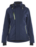 Blaklader Dames Jack 44031917 stretch shell donker marineblauw-fluo geel(8633)