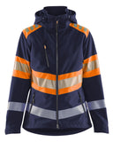 Blaklader High Vis Dames Jack 44042513 softshell dames HiVis waterdicht winddicht ademend marineblauw-oranje(8953)