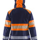 Blaklader High Vis Dames Jack 44042513 softshell dames HiVis waterdicht winddicht ademend marineblauw-oranje(8953)