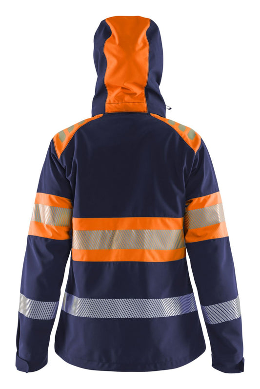 Blaklader High Vis Dames Jack 44042513 softshell dames HiVis waterdicht winddicht ademend marineblauw-oranje(8953)