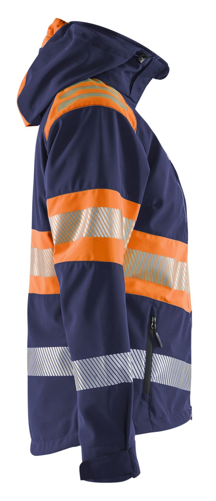 Blaklader High Vis Dames Jack 44042513 softshell dames HiVis waterdicht winddicht ademend marineblauw-oranje(8953)
