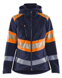 Blaklader High Vis Dames Jack 44042513 softshell dames HiVis waterdicht winddicht ademend marineblauw-oranje(8953)