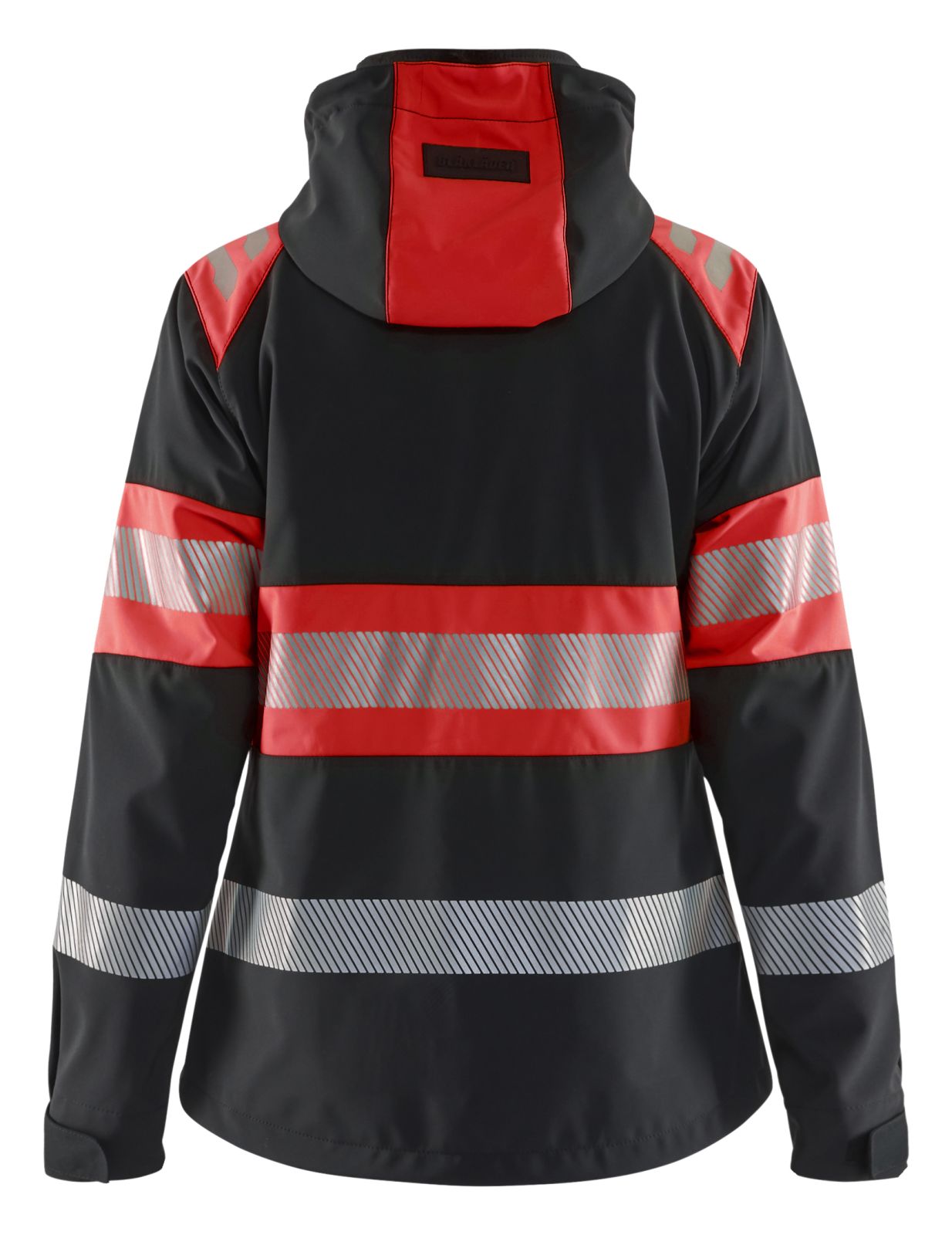 Blaklader High Vis Dames Jack 44042513 softshell dames HiVis waterdicht winddicht ademend zwart-fluo rood(9955)
