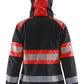 Blaklader High Vis Dames Jack 44042513 softshell dames HiVis waterdicht winddicht ademend zwart-fluo rood(9955)