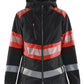 Blaklader High Vis Dames Jack 44042513 softshell dames HiVis waterdicht winddicht ademend zwart-fluo rood(9955)