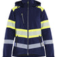 Blaklader Dames High Vis Jack 44062513 Lichtgewicht softshell gevoerd HiVis marineblauw-fluo geel(8933)