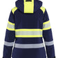 Blaklader Dames High Vis Jack 44062513 Lichtgewicht softshell gevoerd HiVis marineblauw-fluo geel(8933)