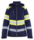 Blaklader Dames High Vis Jack 44062513 Lichtgewicht softshell gevoerd HiVis marineblauw-fluo geel(8933)