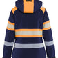 Blaklader Dames High Vis Jack 44062513 Lichtgewicht softshell gevoerd HiVis marineblauw-oranje(8953)