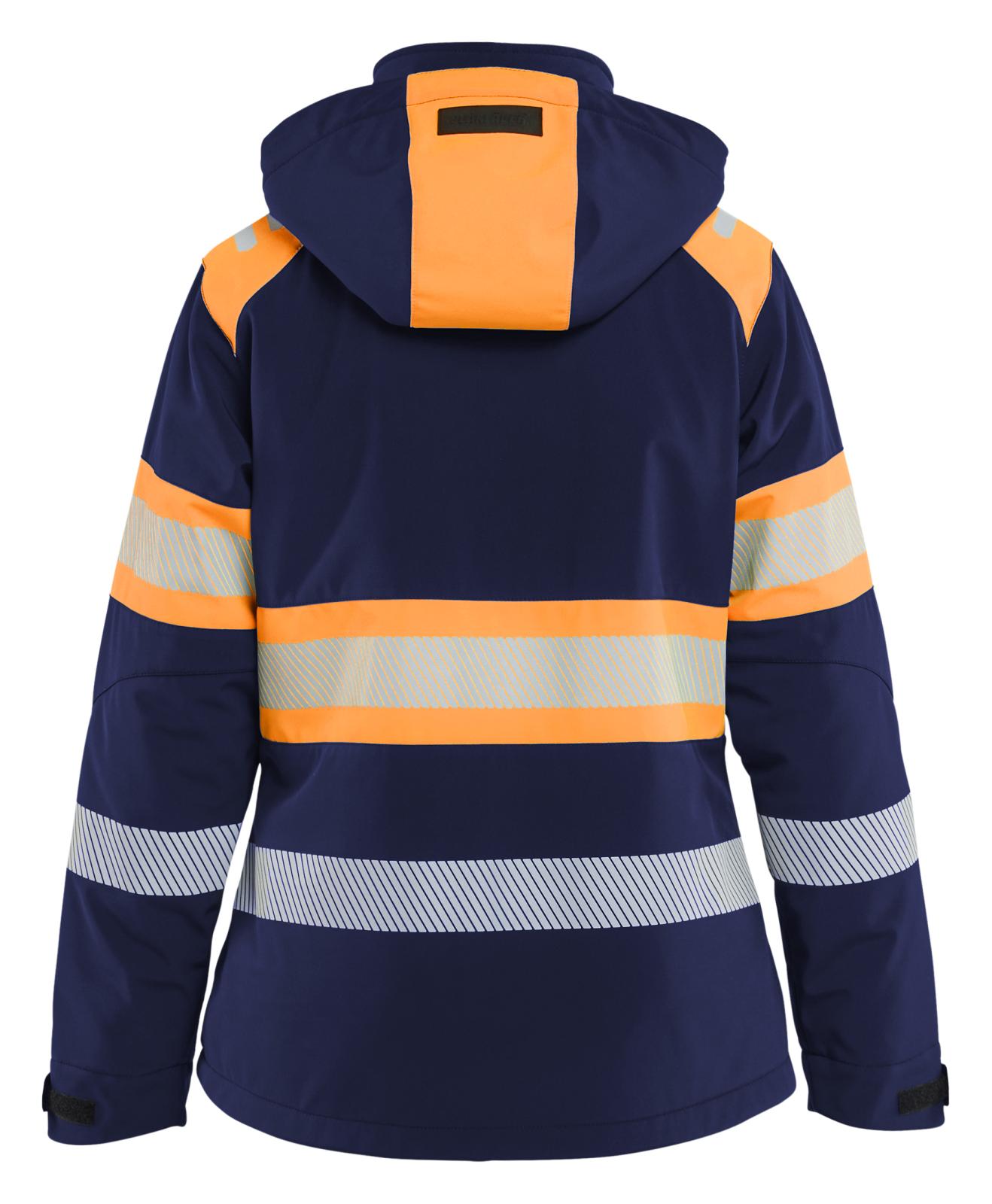 Blaklader Dames High Vis Jack 44062513 Lichtgewicht softshell gevoerd HiVis marineblauw-oranje(8953)