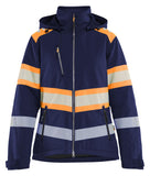 Blaklader Dames High Vis Jack 44062513 Lichtgewicht softshell gevoerd HiVis marineblauw-oranje(8953)