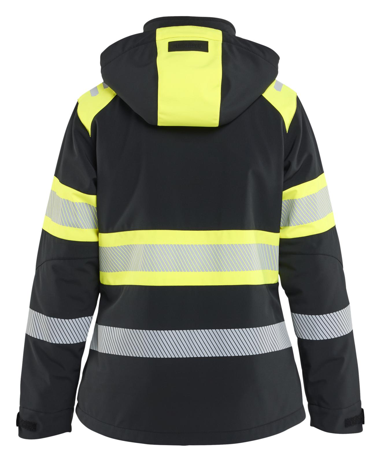 Blaklader Dames High Vis Jack 44062513 Lichtgewicht softshell gevoerd HiVis zwart-fluo geel(9933)