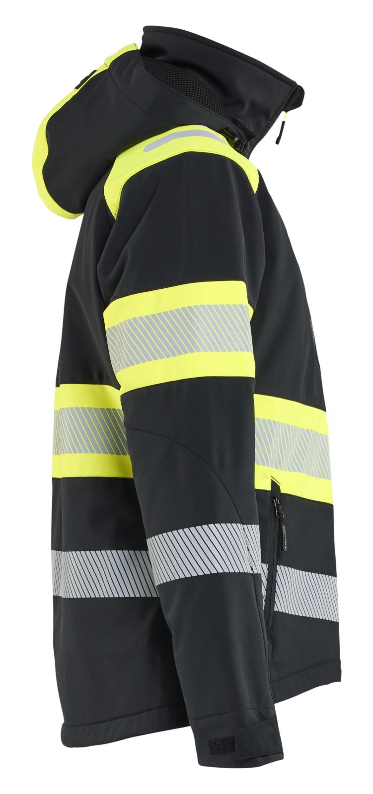 Blaklader Dames High Vis Jack 44062513 Lichtgewicht softshell gevoerd HiVis zwart-fluo geel(9933)