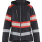Blaklader Dames High Vis Jack 44062513 Lichtgewicht softshell gevoerd HiVis zwart-fluo rood(9955)