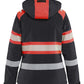 Blaklader Dames High Vis Jack 44062513 Lichtgewicht softshell gevoerd HiVis zwart-fluo rood(9955)