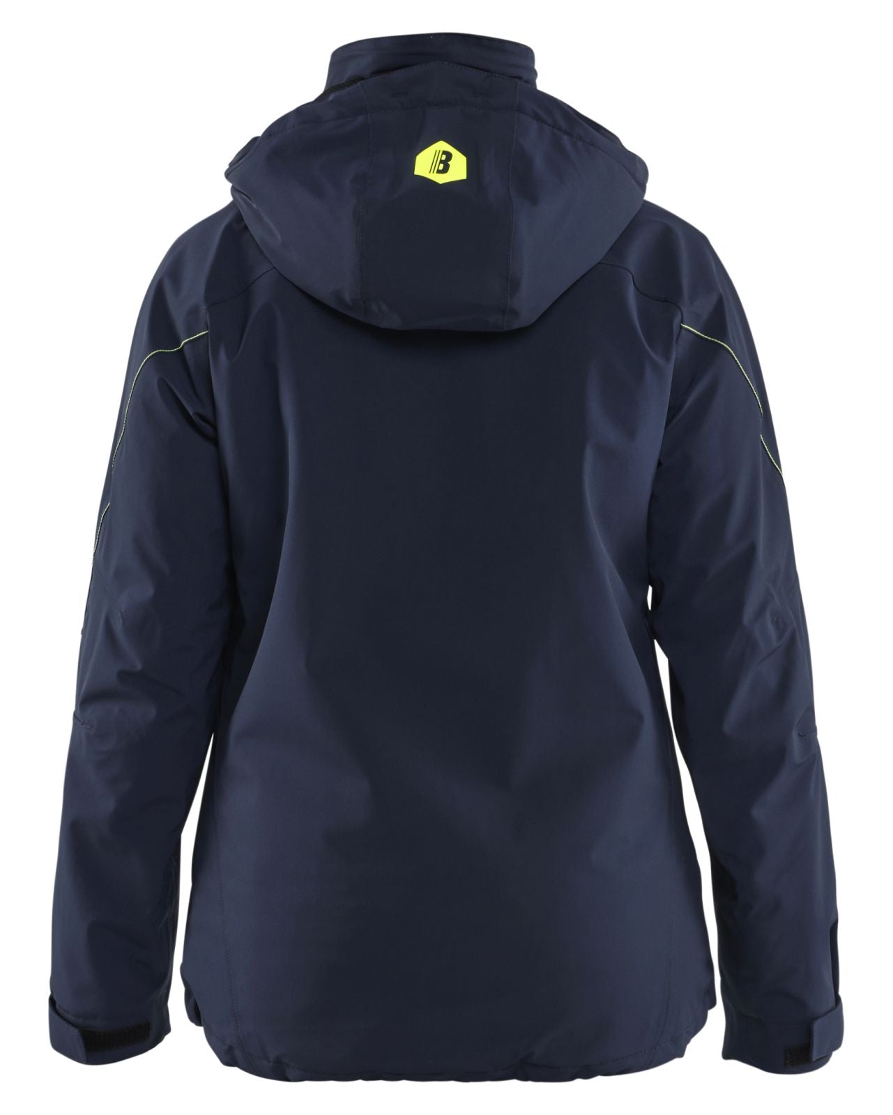 Blaklader Wind regen sneeuw Dames jassen 44081917 winter lichtsgewicht 4-weg stretch donker marineblauw-fluo geel(8633)