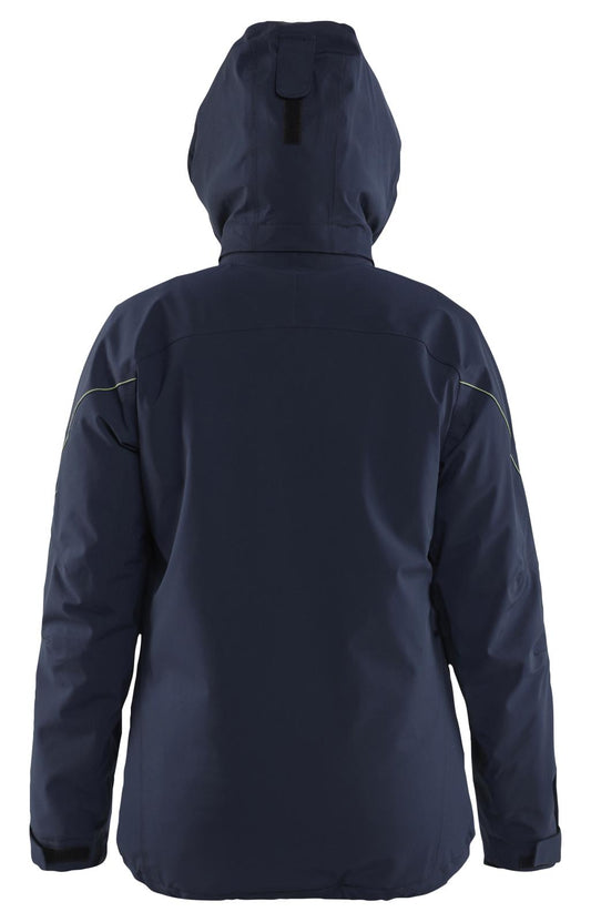 Blaklader Wind regen sneeuw Dames jassen 44081917 winter lichtsgewicht 4-weg stretch donker marineblauw-fluo geel(8633)