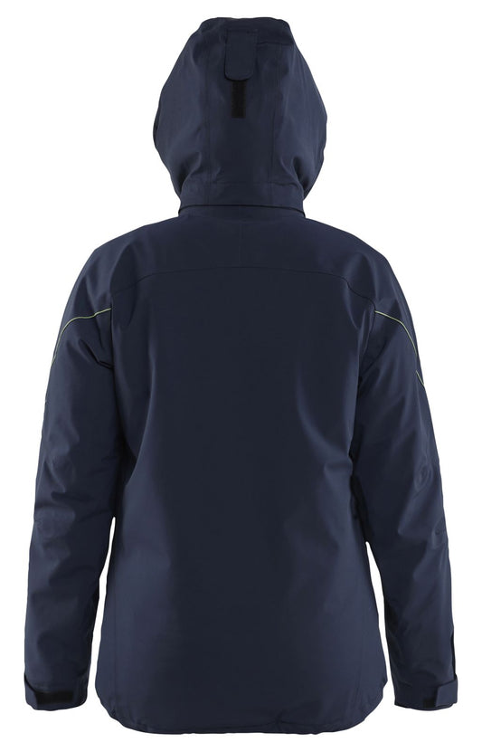 Blaklader Wind regen sneeuw Dames jassen 44081917 winter lichtsgewicht 4-weg stretch donker marineblauw-fluo geel(8633)