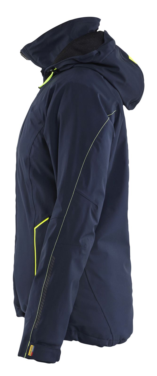 Blaklader Wind regen sneeuw Dames jassen 44081917 winter lichtsgewicht 4-weg stretch donker marineblauw-fluo geel(8633)