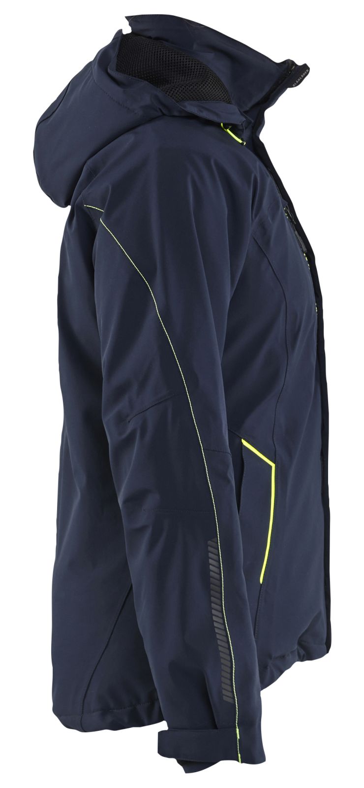 Blaklader Wind regen sneeuw Dames jassen 44081917 winter lichtsgewicht 4-weg stretch donker marineblauw-fluo geel(8633)