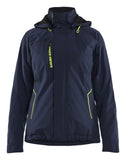 Blaklader Wind regen sneeuw Dames jassen 44081917 winter lichtsgewicht 4-weg stretch donker marineblauw-fluo geel(8633)